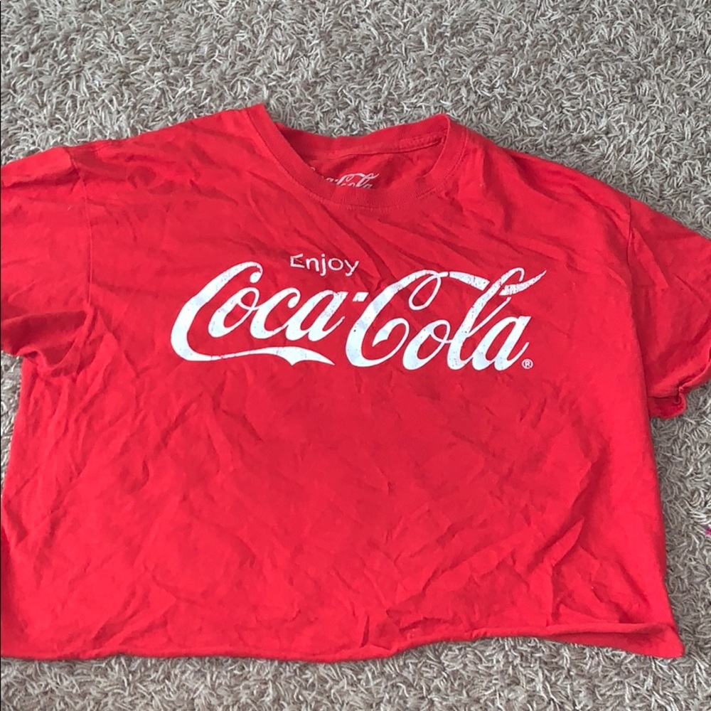 Coca Cola red cropped shirt